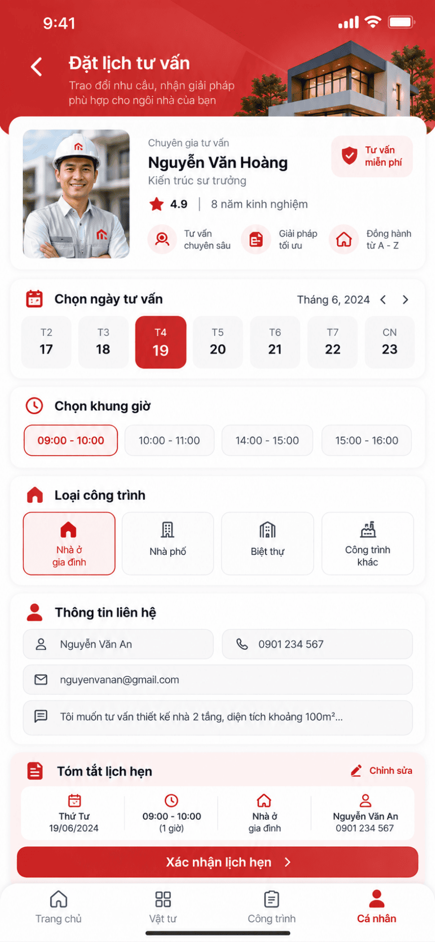 App xây dựng
